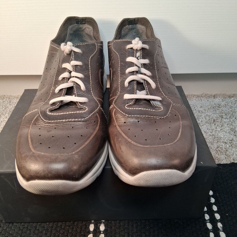 Dansko Men's Wesley Brown Leather Lace-Up Fashion Sneakers Size 42 (US 8.5-9)